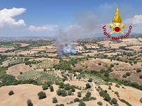 L'incendio a Magliano in Toscana