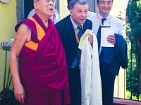 Scianna con il Dalai Lama nel 2014