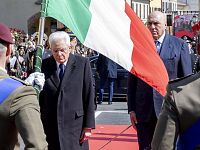 Il presidente Mattarella e il ministro Crosetto a Civitella