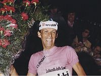 Gosta Pettersson in maglia rosa