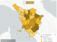 Gli alunni stranieri in Toscana per zona