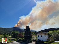 L'incendio sul monte Faeta