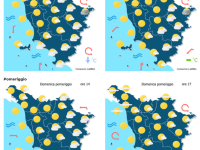 Le previsioni meteo del consorzio Lamma per domenica 15 Febbraio (mappa)