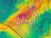 I temporali nella notte a Massa