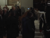 L'arrivo del presidente Mattarella alla cerimonia