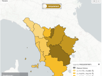 Gli alunni stranieri in Toscana per provincia