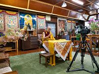 Il Dalai Lama, 84 anni, in una foto recente