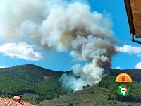L'incendio sulle colline di Buti