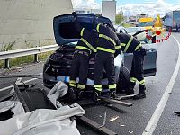 L'intervento dei vigili del fuoco