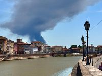 La nube visibile da Livorno
