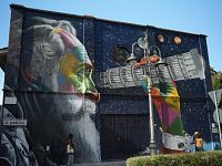 Il murale realizzato da Kobra