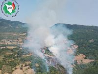 L'incendio a Castell'Azzara