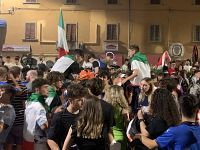 Festa sul Piazzone a Pontedera dopo Italia-Spagna 1
