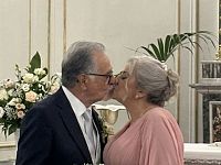 Teresa e il marito Lino nel giorno delle nozze d'oro