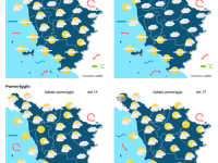 Le previsioni meteo del consorzio Lamma per sabato 21 Marzo mappa