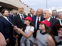 Il Presidente Sergio Mattarella con il Ministro dell'Istruzione Marco Bussetti in occasione della cerimonia di inaugurazione dell'anno scolastico 2018/2019 