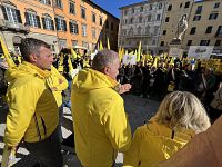 La manifestazione a Lucca