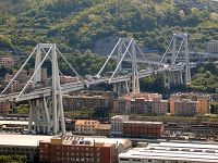 Il viadotto ponte Morandi a Genova