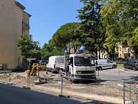 L'intervento a piazzale degli Scali