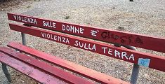 Panchina contro la violenza nel mirino dei vandali