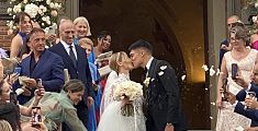 Primo bacio nuziale per Correa e Chiara Casiraghi 