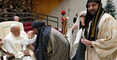 Il bambin Gesù toscano nel presepe vivente a Roma