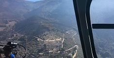 L'incendio del Serra visto dall'elicottero - VIDEO