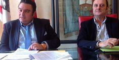 da sinistra: Tommaso Baldacci, l'assessore al bilancio e il sindaco Alessandro Cicarelli