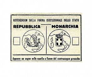 La scheda del referendum del 2 giugno 1946