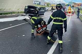 L'intervento dei vigili del fuoco
