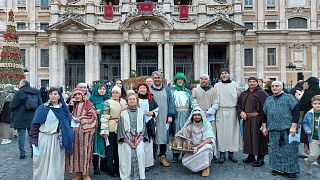 Il gruppo di presepisti di Pontedera a Roma