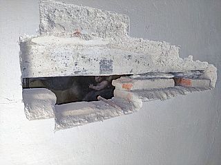 La nicchia da cui è affiorato l'altare