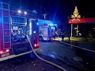 L'intervento dei vigili del fuoco