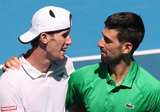 Francesco Maestrelli e Novak Djokovic