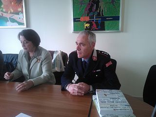 Il sindaco Lucia Ciampi e il comandante della polizia locale di Buti-Calcinaia Andrea Trovarelli
