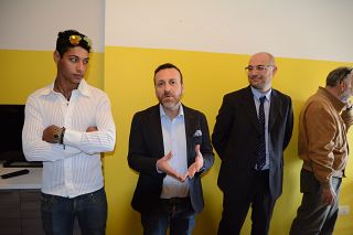 Omar, Emiliano Accardi e il sindaco Millozzi (Foto M.Melai)