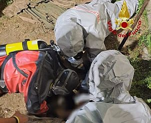 L'intervento dei vigili del fuoco