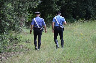 carabinieri nel bosco