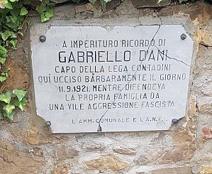 lapide partigiano Gabriello Dani