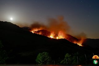 L'incendio a Firenzuola nella notte