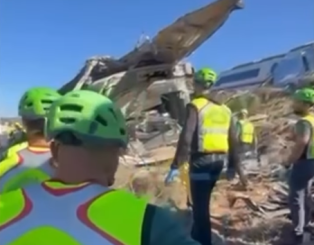 Il luogo del disastro ferroviario