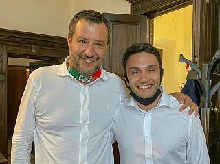 Karim Toncelli con Matteo Salvini