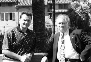 Stefano Suin assieme al professor  Giuseppe Pierazzini padre della rete di Ateneo (1993)