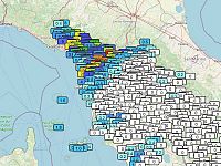 La mappa delle precipitazioni