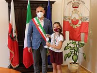 Maia Papeschi col sindaco Menesini