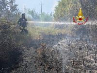L'incendio a Castell'Azzara