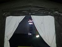 La tenda montata al presidio permanente