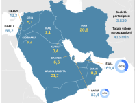 La distribuzione di soci mediorientali in Italia mappa
