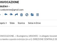 L'email del raggiro 