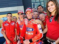 Brunetti ai tempi della Ducati con Casey Stoner e Nicky Hayden